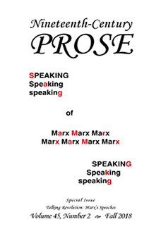 Cover for 19th Century Prose Special Issue on Marx's Speeches